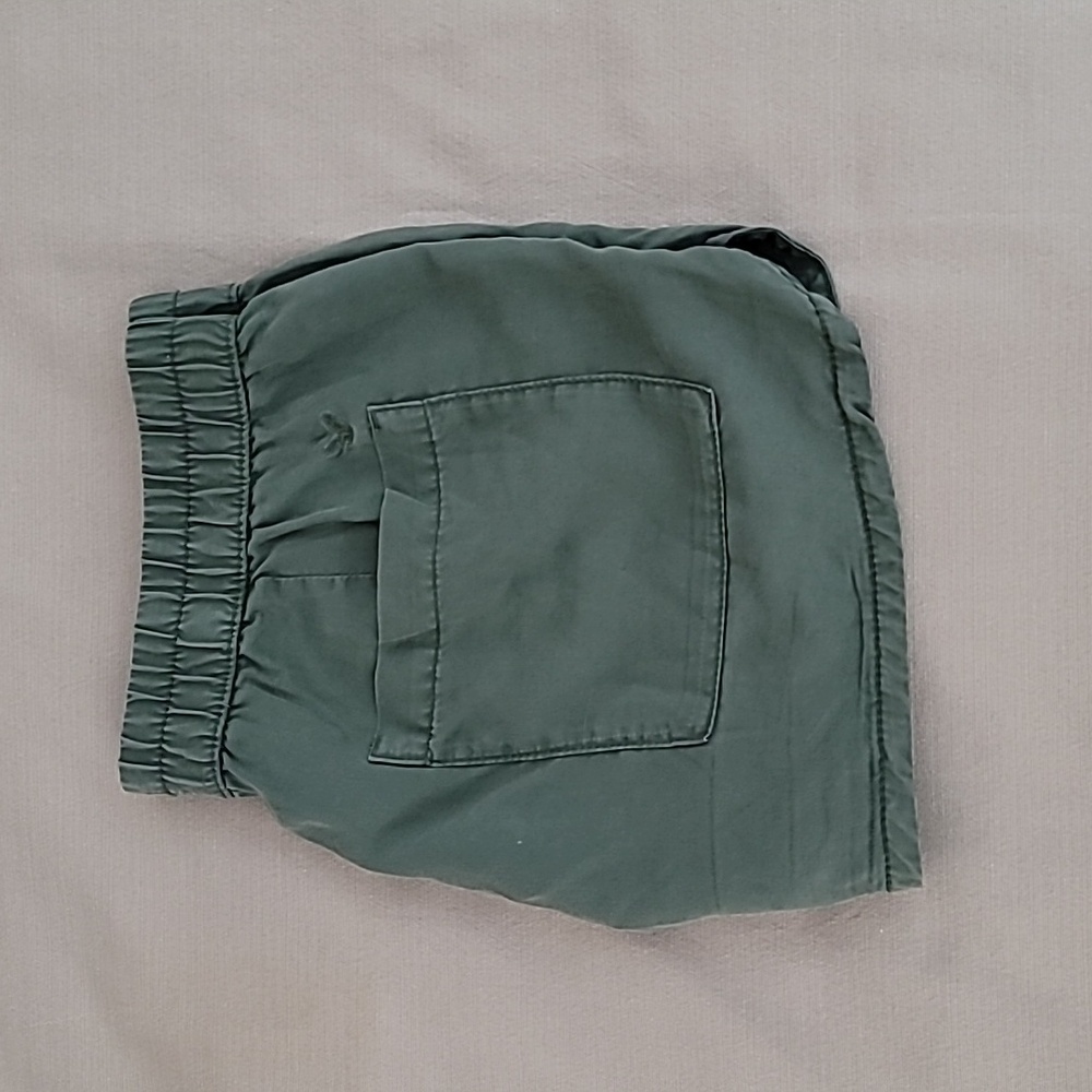 AEO Olive Dolphin Hem Shorts